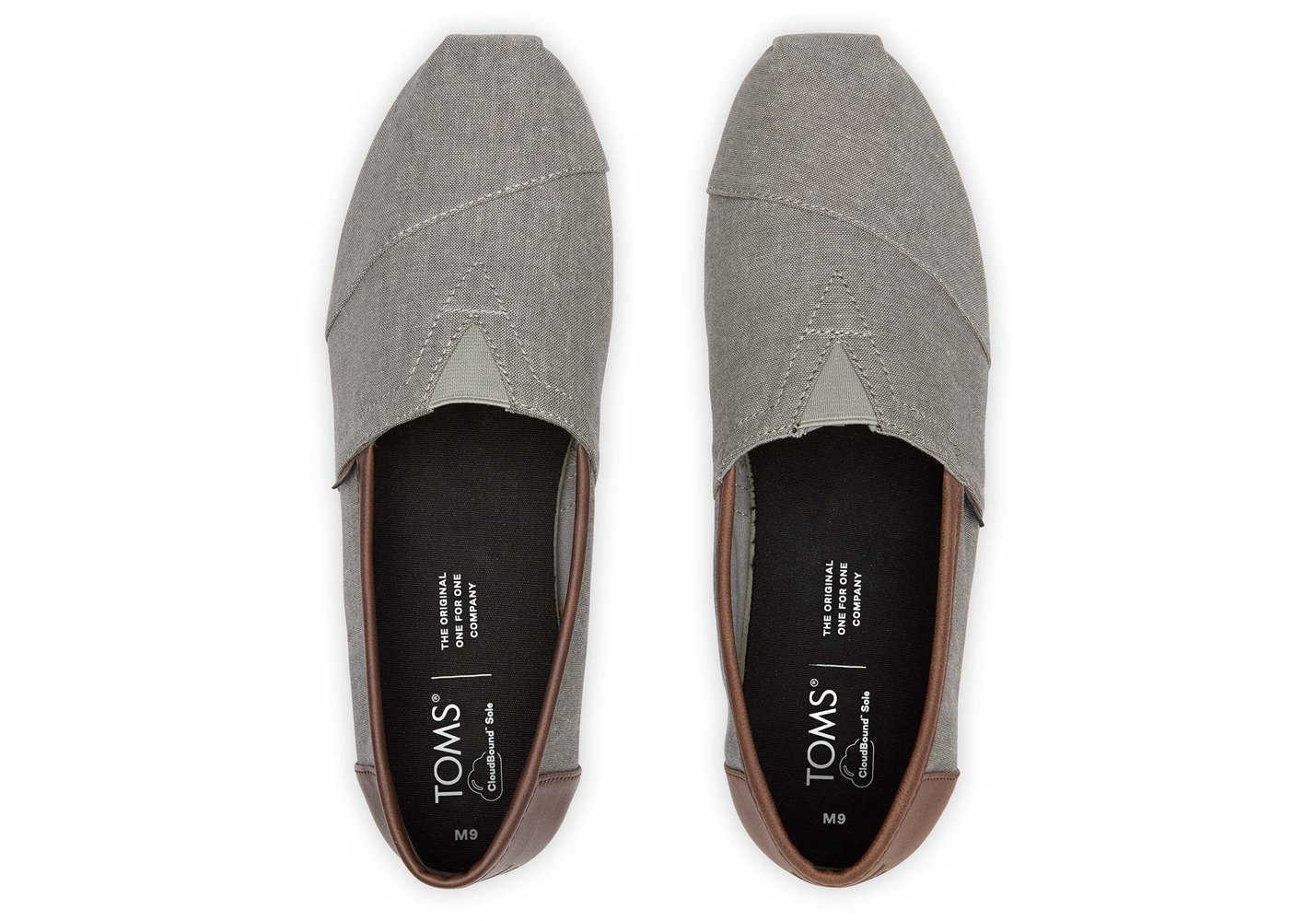 Toms Espadryle Męskie Szare - Alpargata Synthetic Trim - 38YQVPBOI